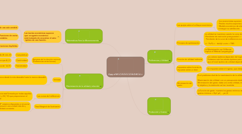 Mind Map: Copy of M I C R O E C O N O M Í A