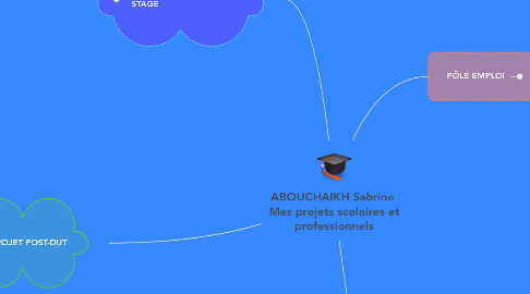 Mind Map: ABOUCHAIKH Sabrine  Mes projets scolaires et professionnels