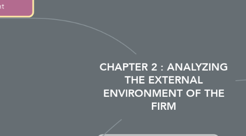 Mind Map: CHAPTER 2 : ANALYZING THE EXTERNAL ENVIRONMENT OF THE FIRM