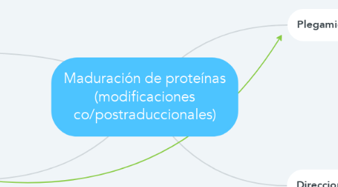 Mind Map: Maduración de proteínas (modificaciones co/postraduccionales)