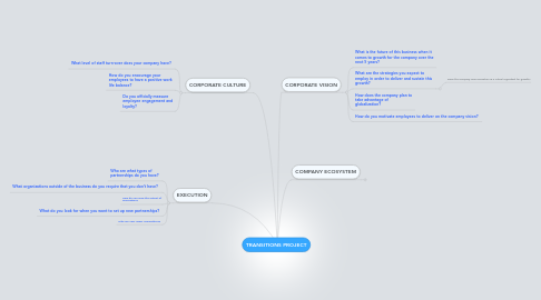 Mind Map: TRANSITIONS PROJECT