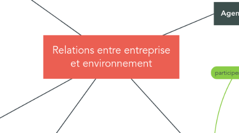 Mind Map: Relations entre entreprise et environnement