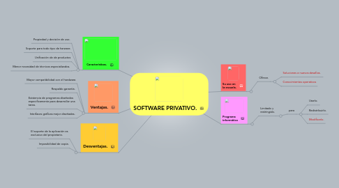 Mind Map: SOFTWARE PRIVATIVO.