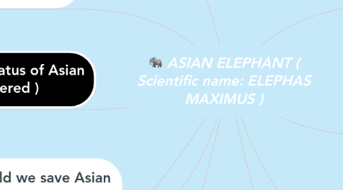 ASIAN ELEPHANT ( Scientific name: ELEPHAS MAXIMUS... | MindMeister Mind Map