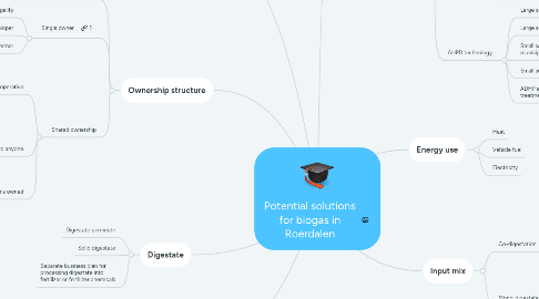 Mind Map: Potential solutions for biogas in Roerdalen