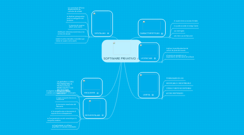 Mind Map: SOFTWARE PRIVATIVO