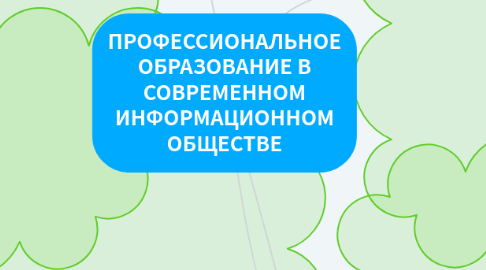 Mind Map: ПРОФЕССИОНАЛЬНОЕ ОБРАЗОВАНИЕ В СОВРЕМЕННОМ ИНФОРМАЦИОННОМ ОБЩЕСТВЕ