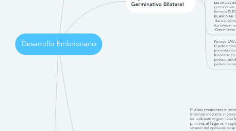 Mind Map: Desarrollo Embrionario