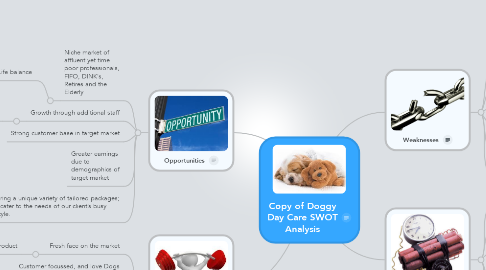 Mind Map: Copy of Doggy Day Care SWOT Analysis