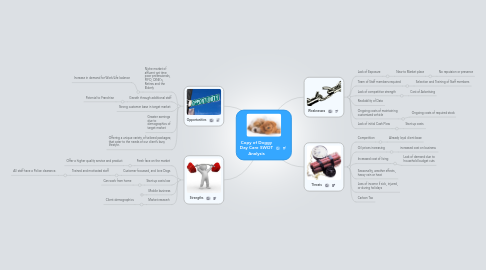 Mind Map: Copy of Doggy Day Care SWOT Analysis