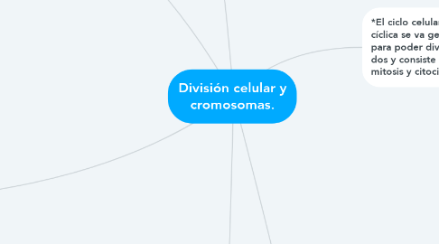Mind Map: División celular y cromosomas.