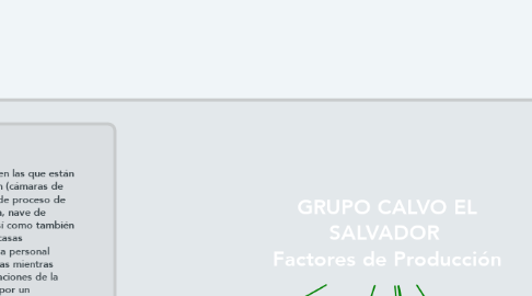 Mind Map: GRUPO CALVO EL SALVADOR  Factores de Producción