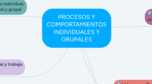 Mind Map: PROCESOS Y COMPORTAMIENTOS INDIVIDUALES Y GRUPALES