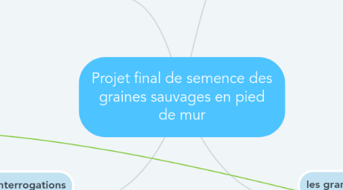 Mind Map: Projet final de semence des graines sauvages en pied de mur