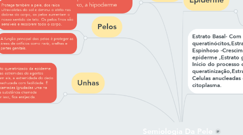 Mind Map: Semiologia Da Pele