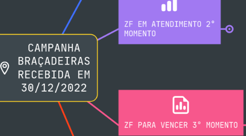 Mind Map: CAMPANHA BRAÇADEIRAS RECEBIDA EM 30/12/2022