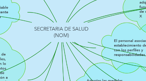 Mind Map: SECRETARIA DE SALUD (NOM)