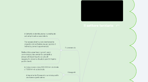 Mind Map: Il settore terziario