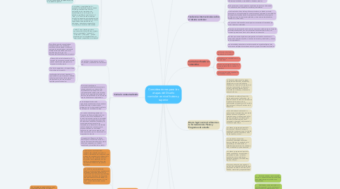 Mind Map: Consideraciones para las etapas del Diseño curricular en nivel básico y superior