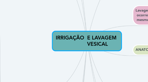 Mind Map: IRRIGAÇÃO  E LAVAGEM                VESICAL