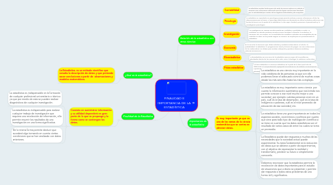 Mind Map: FINALIDAD E IMPORTANCIA DE LA ESTADÍSTICA