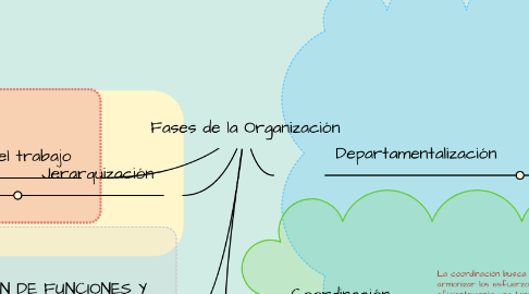 Mind Map: Fases de la Organización