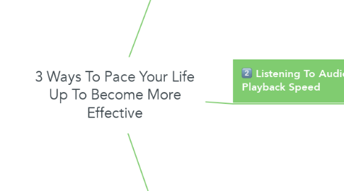 Mind Map: 3 Ways To Pace Your Life Up To Become More Effective
