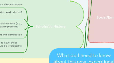 Mind Map: What do I need to know about this new, exceptional student?