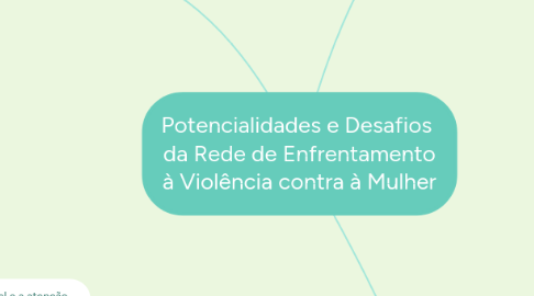 Mind Map: Potencialidades e Desafios  da Rede de Enfrentamento à Violência contra à Mulher