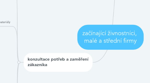 Mind Map: začínající živnostníci,  malé a střední firmy