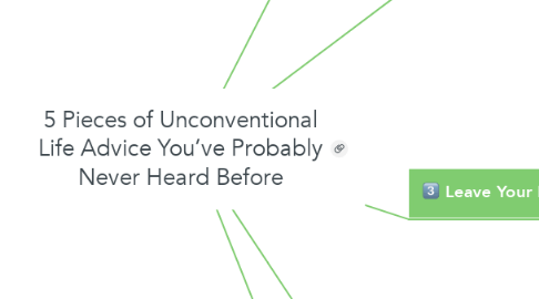 Mind Map: 5 Pieces of Unconventional Life Advice You’ve Probably Never Heard Before