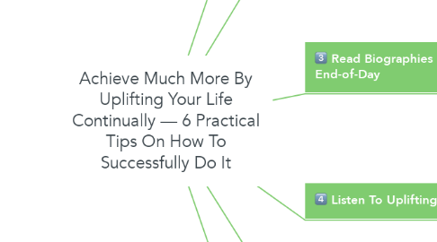 Mind Map: Achieve Much More By Uplifting Your Life Continually — 6 Practical Tips On How To Successfully Do It