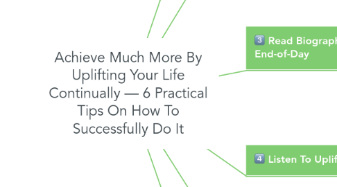 Mind Map: Achieve Much More By Uplifting Your Life Continually — 6 Practical Tips On How To Successfully Do It