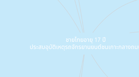 Mind Map: ชายไทยอายุ 17 ปี ประสบอุบัติเหตุรถจักรยานยนต์ชนเกาะกลางถนน