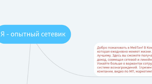 Mind Map: Я - опытный сетевик