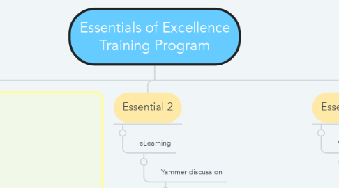 Mind Map: Essentials of Excellence Training Program