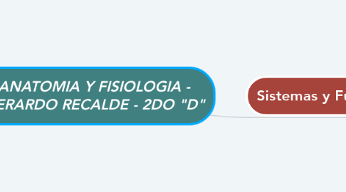 Mind Map: ANATOMIA Y FISIOLOGIA - GERARDO RECALDE - 2DO "D"