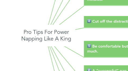 Mind Map: Pro Tips For Power Napping Like A King