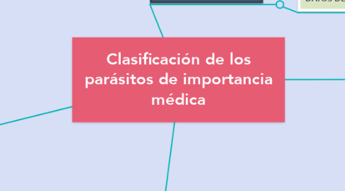 Mind Map: Clasificación de los parásitos de importancia médica