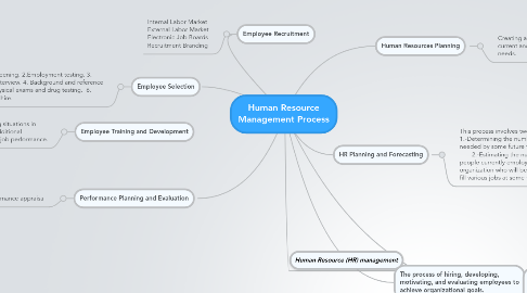 Mind Map: Human Resource Management Process