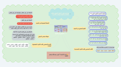 Mind Map: الممنوع من الصرف