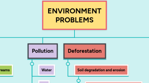 Mind Map: ENVIRONMENT PROBLEMS
