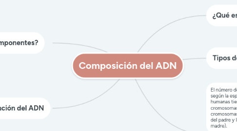 Mind Map: Composición del ADN