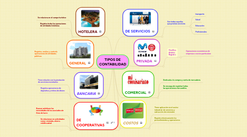 Mind Map: TIPOS DE CONTABILIDAD