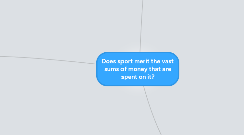 Mind Map: Does sport merit the vast sums of money that are spent on it?