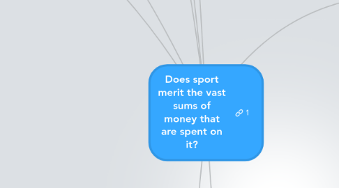 Mind Map: Does sport merit the vast sums of money that are spent on it?