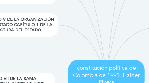 Mind Map: constitución política de Colombia de 1991. Haider Rivera