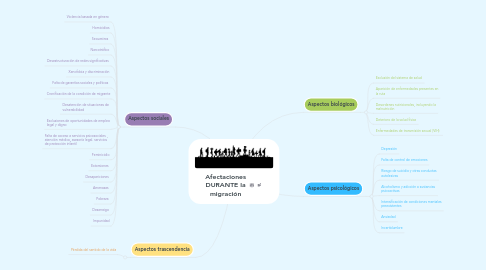 Mind Map: Afectaciones DURANTE la migración