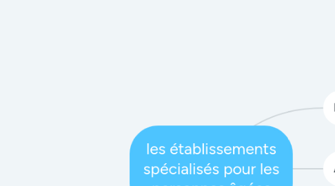 Mind Map: les établissements spécialisés pour les personnes âgées