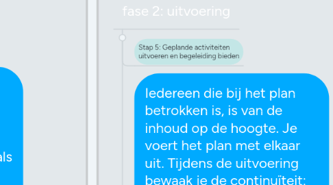 Mind Map: Drie fase plan